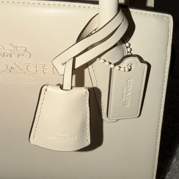 Coach Beige Leather Satchel - Picture 2 of 4